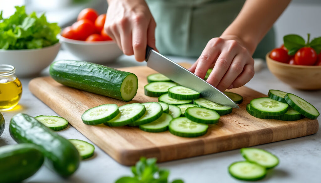 découvrez des astuces simples et efficaces pour préparer des concombres frais et croquants, afin de sublimer vos salades estivales avec goût et fraîcheur.