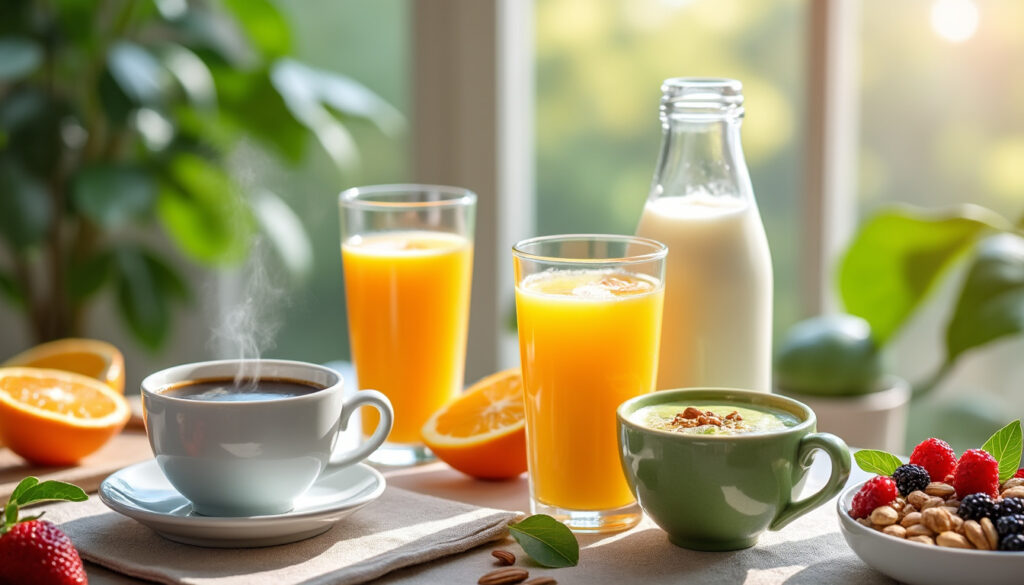 découvrez quelles boissons choisir le matin au petit déjeuner pour avoir de l'énergie et bien démarrer votre journée.