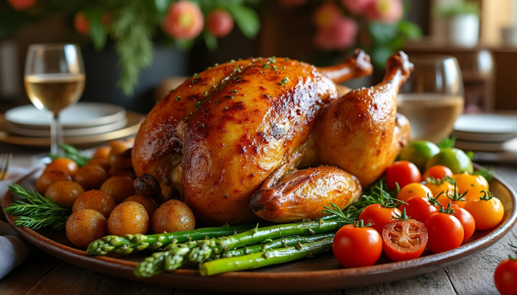 découvrez quels légumes d'accompagnement choisir pour sublimer votre chapon rôti et régaler vos convives avec des saveurs parfaitement équilibrées.