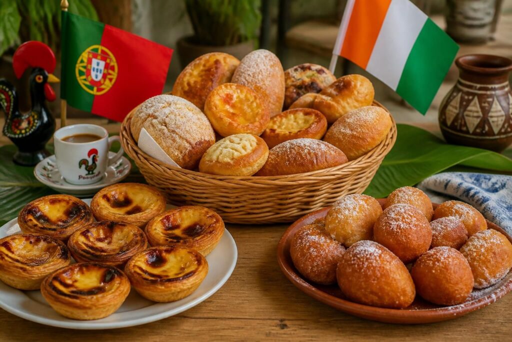 découvrez des recettes savoureuses de pain sucré et explorez les spécialités portugaises et ivoiriennes authentiques pour des plaisirs gourmands uniques.