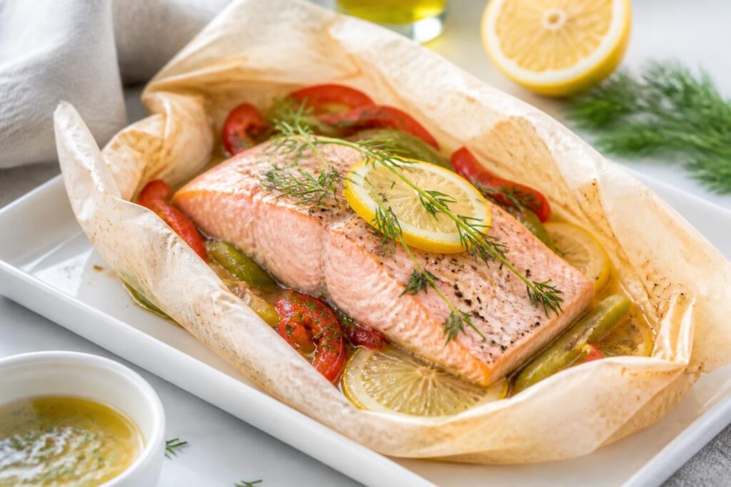 découvrez nos recettes faciles et savoureuses de saumon frais en papillote, accompagnées de sauces délicieuses et conseils de cuisson au four pour un plat sain et gourmand.
