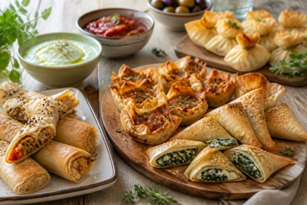 découvrez nos recettes salées à base de pâte filo, parfaites pour un apéritif gourmand ou des plats variés et savoureux.