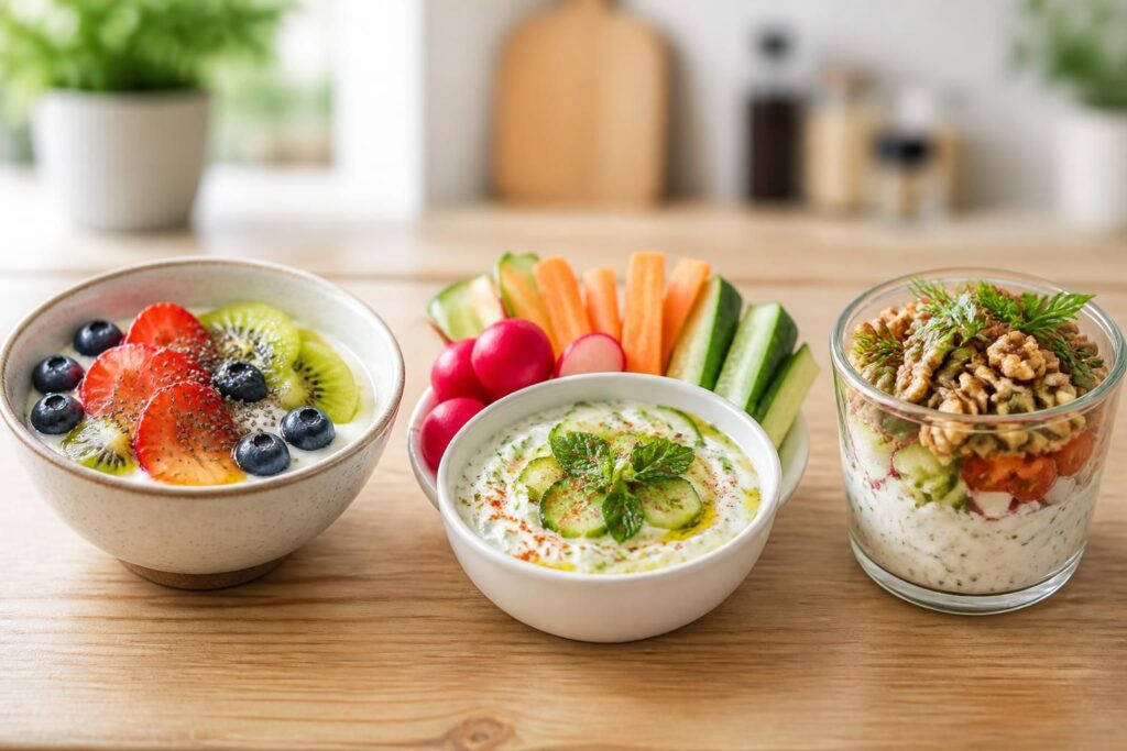 découvrez des recettes variées avec du yaourt nature, sucrées, salées et faciles à réaliser sans four pour toutes vos envies gourmandes.