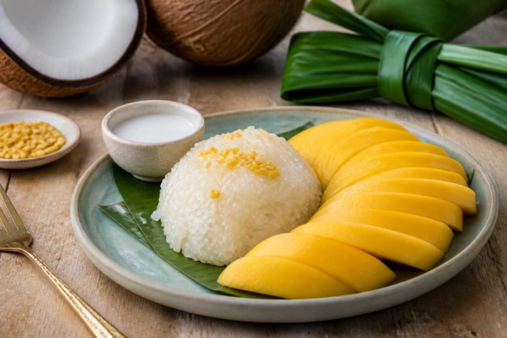 découvrez la recette traditionnelle du sticky rice mango, un dessert thaïlandais délicieux, avec des astuces simples pour le réussir à coup sûr.