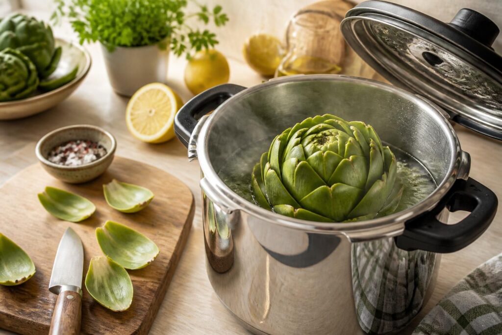 découvrez comment cuire l'artichaut en cocotte minute avec nos conseils pratiques et le temps de cuisson idéal pour une préparation rapide et savoureuse.