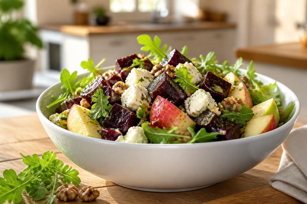 découvrez nos délicieuses recettes de salade de betteraves avec feta ou pommes, parfaites pour une entrée fraîche et savoureuse à tester absolument.