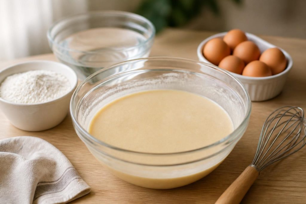 Pâte à crêpe pour 8 personnes sans beurre, simple et rapide