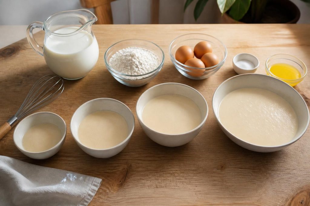 Pâte pour les crêpes : quantités pour 2, 6, 10 ou 20 crêpes sans erreur