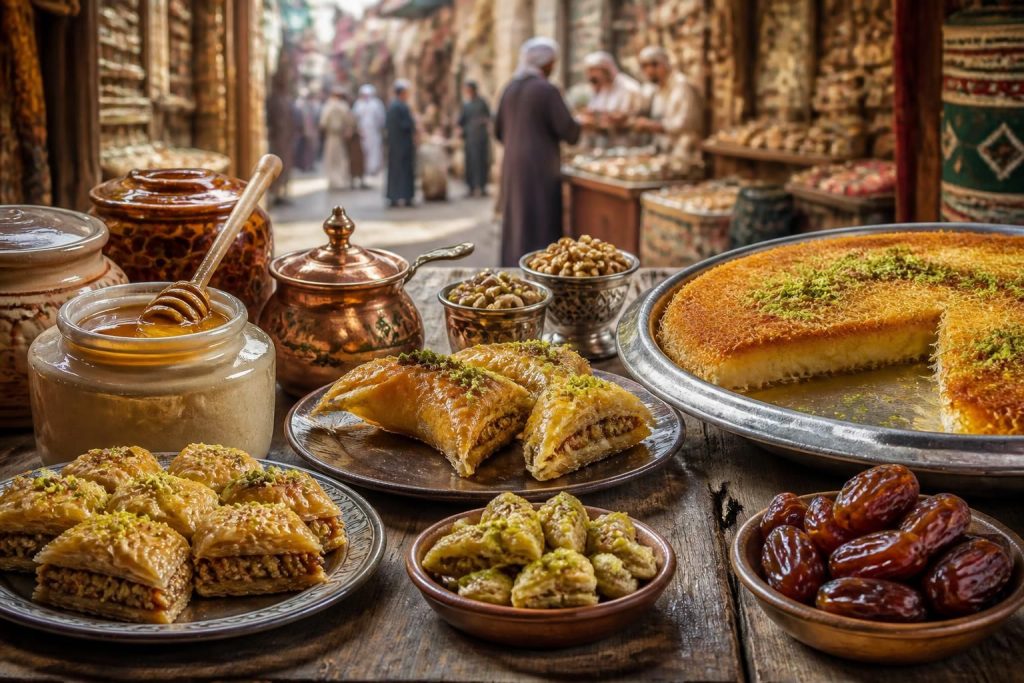 découvrez les délices de la pâtisserie arabe au miel et trouvez les meilleures spécialités près de chez vous pour une expérience sucrée authentique.