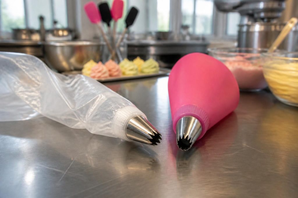 découvrez nos conseils pratiques pour choisir entre une poche à douille professionnelle jetable ou réutilisable et réussir toutes vos créations pâtissières.