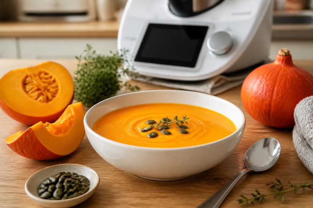 Recette du velouté de potimarron au Thermomix et variantes gourmandes