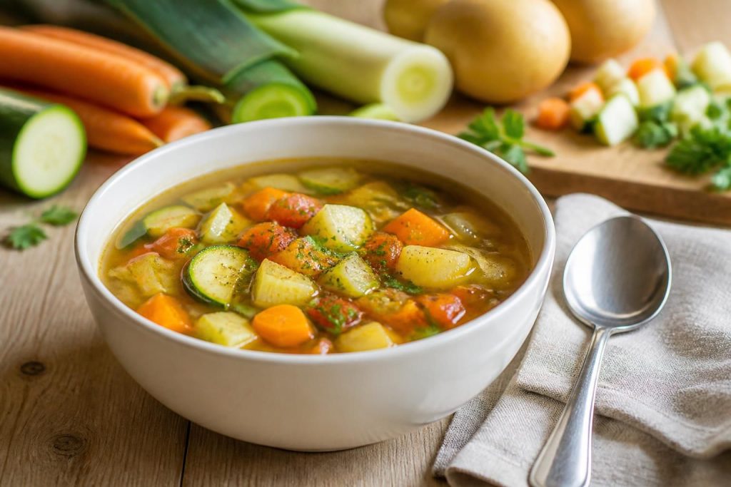 découvrez une recette de soupe aux légumes facile et rapide, parfaite pour un repas sain et réconfortant en toute simplicité.